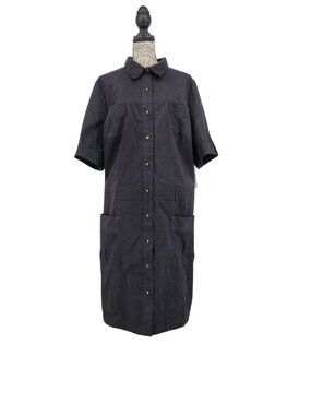 NWT Koi by Kathy Peterson 2XL Black Utility Pocket Scrub Dress